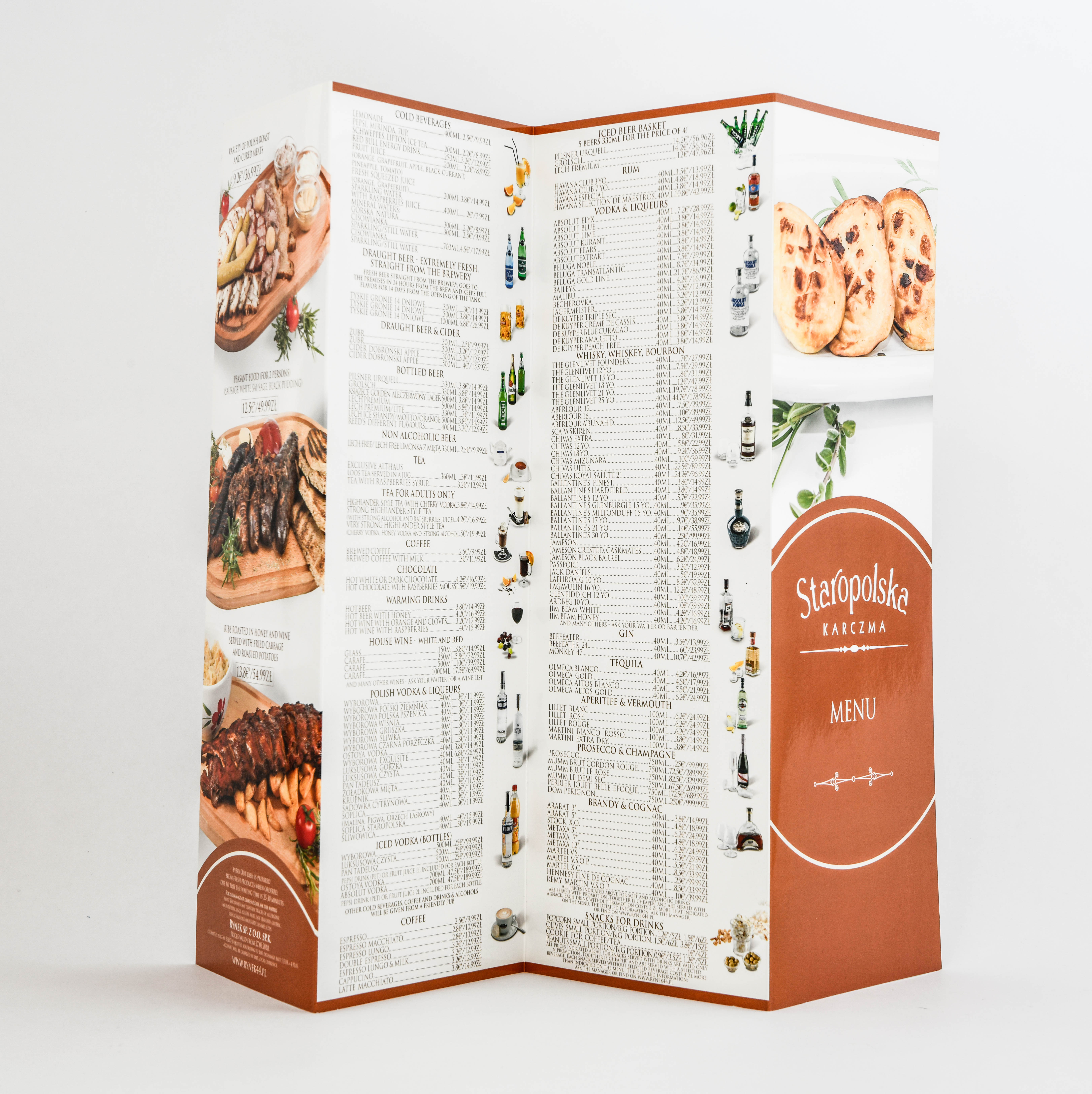 druk menu foliowane dla restauracji , druk menu dla hoteli